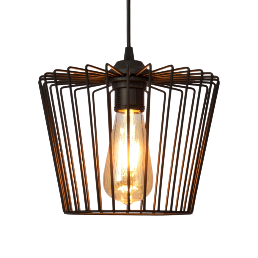 Chandelier on a string TORRI 1xE27/15W/230V d. 23 cm black