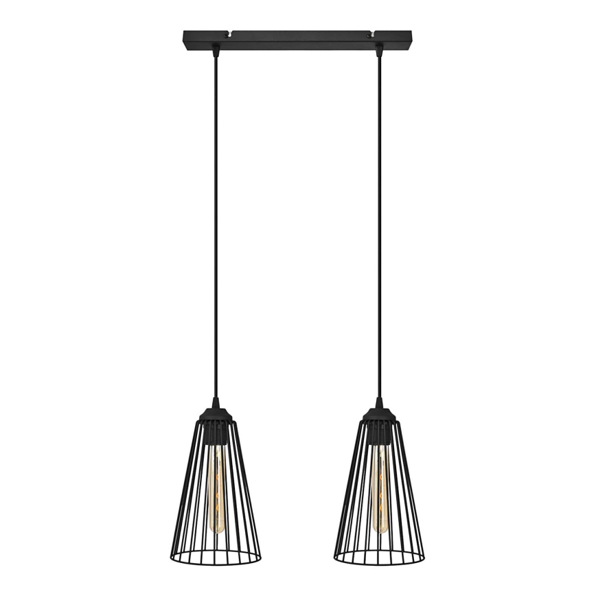 Chandelier on a string TORRI 2xE27/15W/230V black