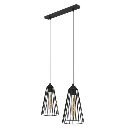 Chandelier on a string TORRI 2xE27/15W/230V black