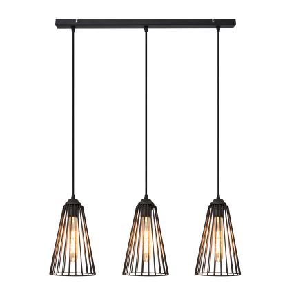 Chandelier on a string TORRI 3xE27/15W/230V black