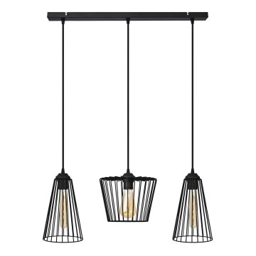 Chandelier on a string TORRI 3xE27/15W/230V black
