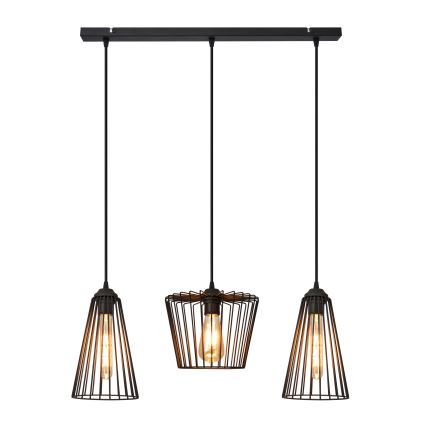 Chandelier on a string TORRI 3xE27/15W/230V black