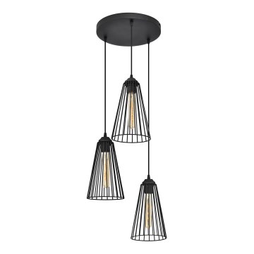 Chandelier on a string TORRI 3xE27/15W/230V black