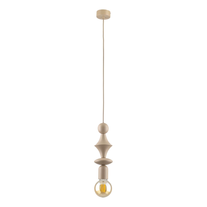 Chandelier on a string TOWER 1xE27/15W/230V beige