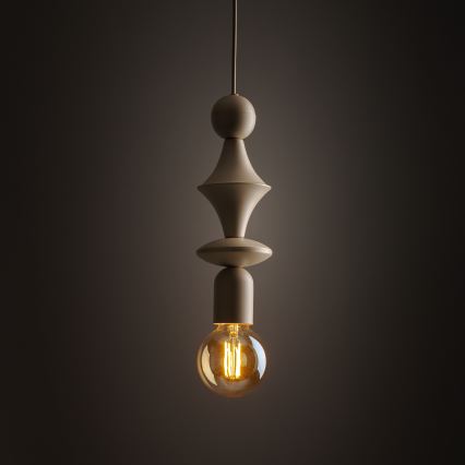 Chandelier on a string TOWER 1xE27/15W/230V beige