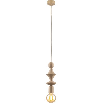Chandelier on a string TOWER 1xE27/15W/230V beige