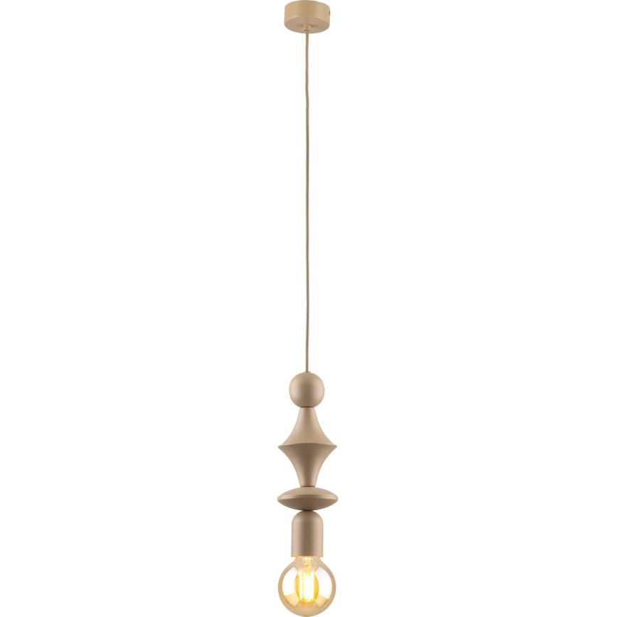 Chandelier on a string TOWER 1xE27/15W/230V beige