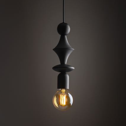 Chandelier on a string TOWER 1xE27/15W/230V black
