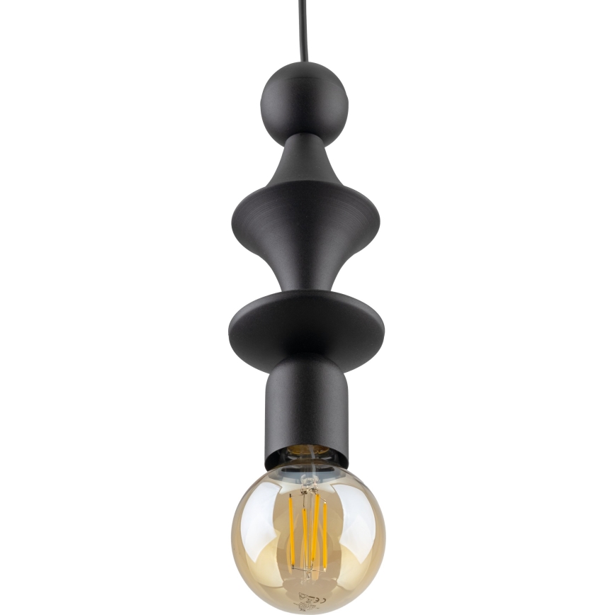 Chandelier on a string TOWER 1xE27/15W/230V black