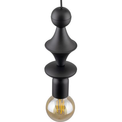 Chandelier on a string TOWER 1xE27/15W/230V black