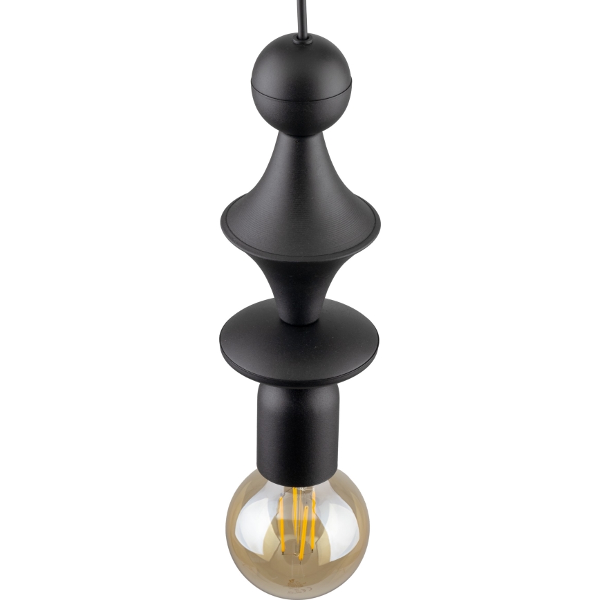 Chandelier on a string TOWER 1xE27/15W/230V black