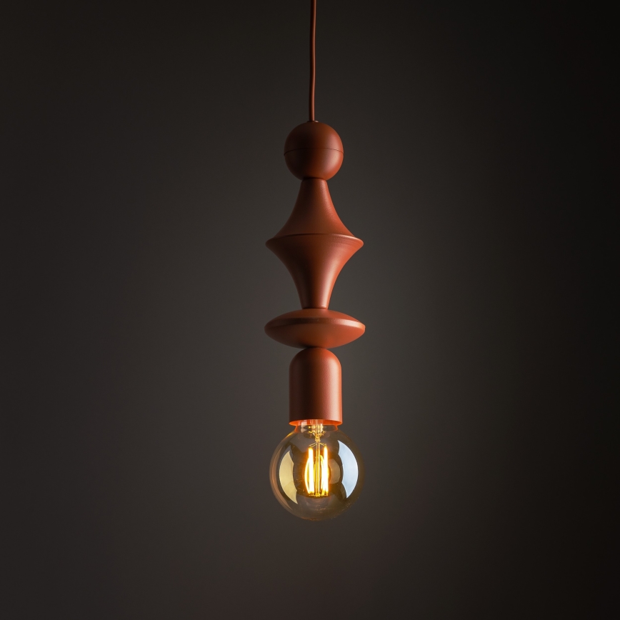 Chandelier on a string TOWER 1xE27/15W/230V brick