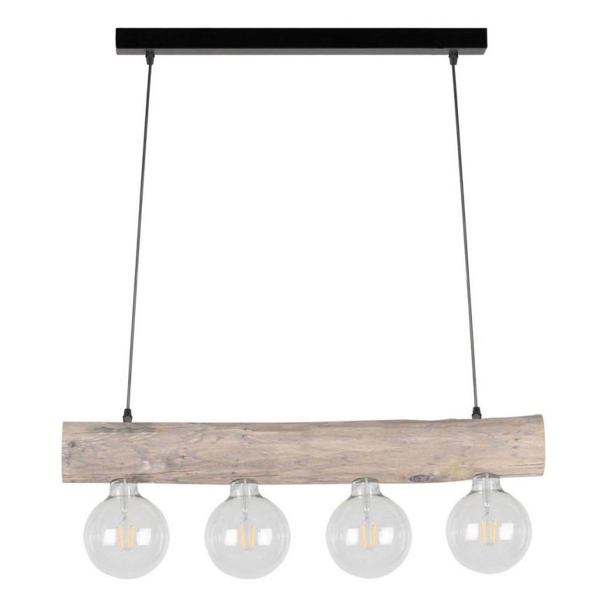 Chandelier on a string TRABO 4xE27/60W/230V pine