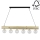 Chandelier on a string TRABO 6xE27/60W/230V pine - FSC certified