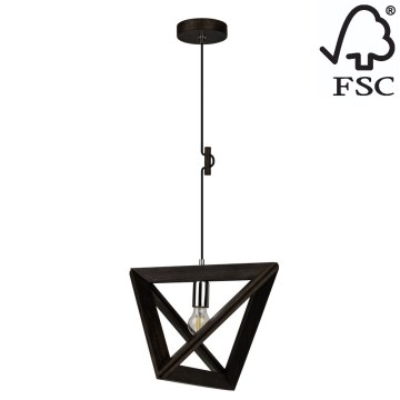 Chandelier on a string TRIGONON 1xE27/60W/230V beech - FSC certified