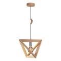 Chandelier on a string TRIGONON 1xE27/60W/230V matte oak
