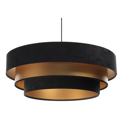 Chandelier on a string TRINITI 1xE27/60W/230V black/gold