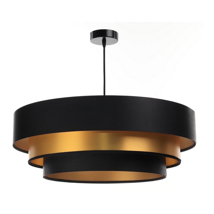 Chandelier on a string TRINITI 1xE27/60W/230V black/gold