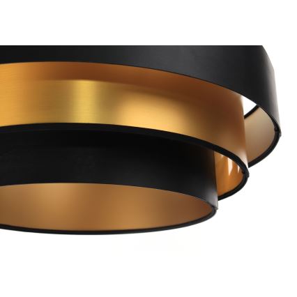 Chandelier on a string TRINITI 1xE27/60W/230V black/gold