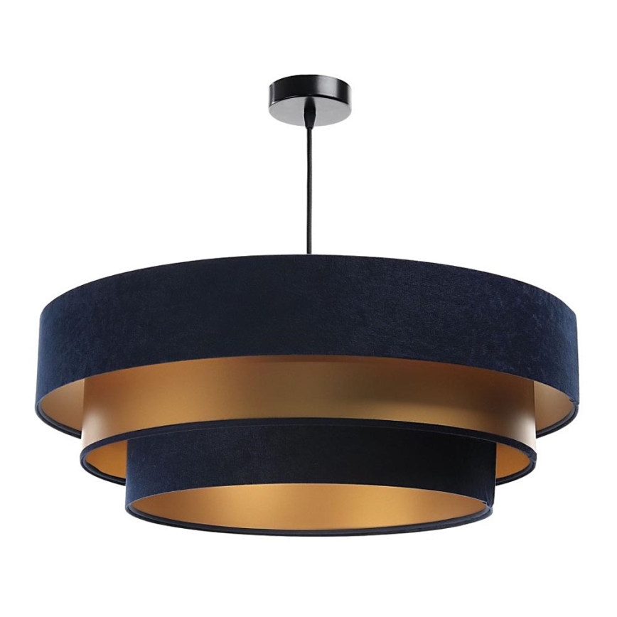 Chandelier on a string TRINITI 1xE27/60W/230V blue/gold