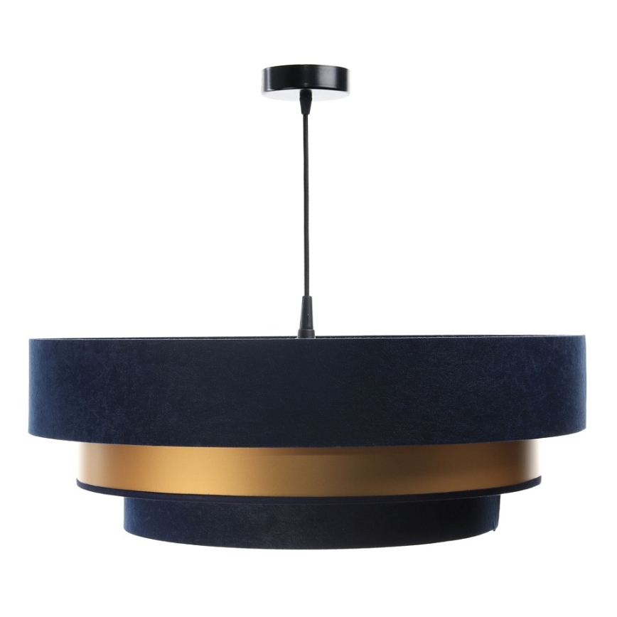 Chandelier on a string TRINITI 1xE27/60W/230V blue/gold