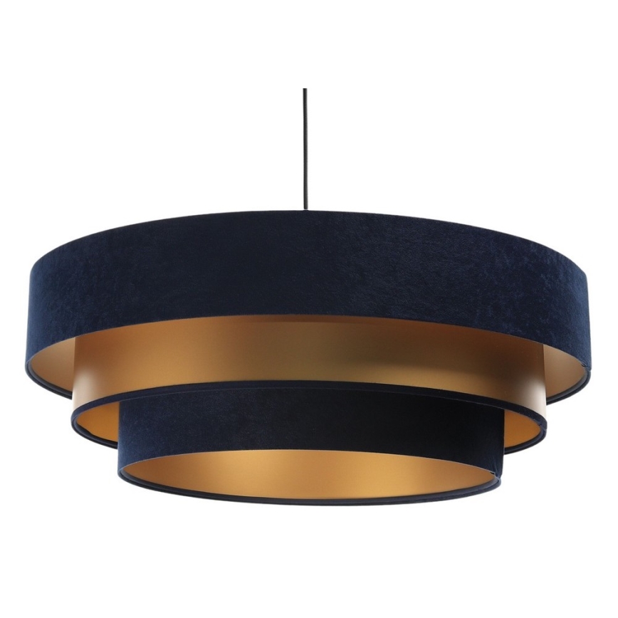 Chandelier on a string TRINITI 1xE27/60W/230V blue/gold