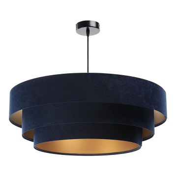 Chandelier on a string TRINITI 1xE27/60W/230V blue/yellow