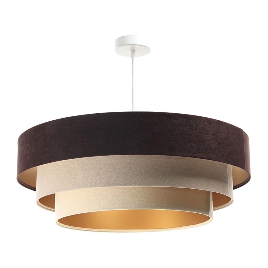 Chandelier on a string TRINITI 1xE27/60W/230V brown/beige/gold