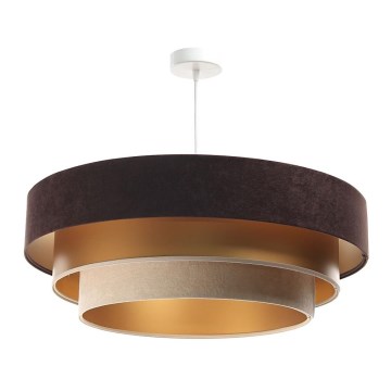 Chandelier on a string TRINITI 1xE27/60W/230V brown/gold/beige