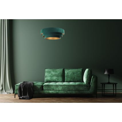 Chandelier on a string TRINITI 1xE27/60W/230V green/gold