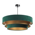 Chandelier on a string TRINITI 1xE27/60W/230V green/gold