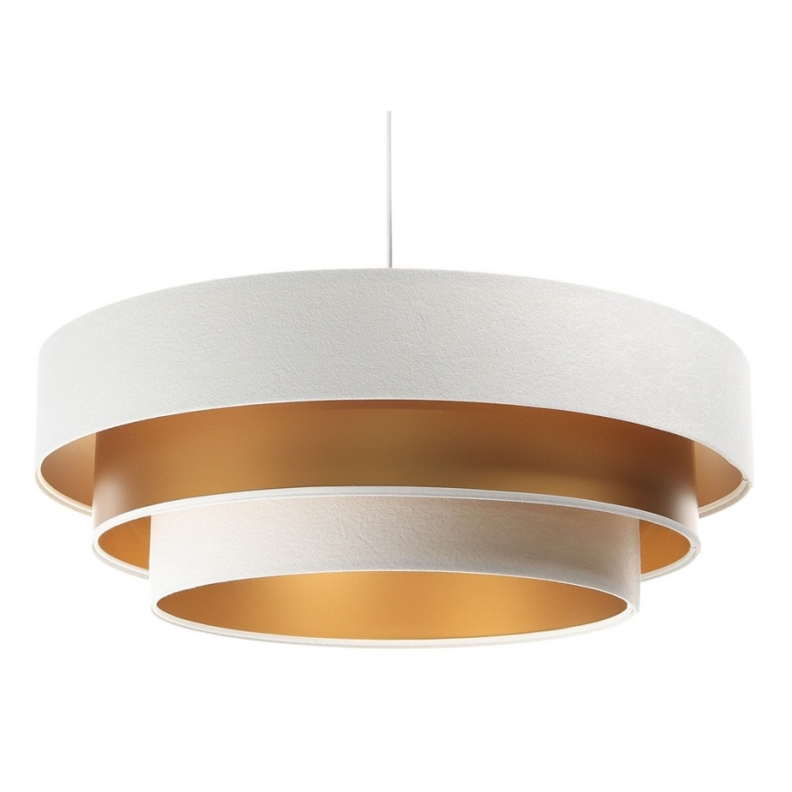 Chandelier on a string TRINITI 1xE27/60W/230V white/gold