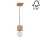 Chandelier on a string TRONGO 1xE27/60W/230V oak - FSC certified