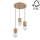 Chandelier on a string TRONGO 3xE27/60W/230V oak - FSC certified