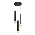Chandelier on a string TUBA 3xE27/15W/230V black