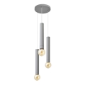 Chandelier on a string TUBA 3xE27/15W/230V grey