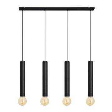 Chandelier on a string TUBA 4xE27/15W/230V black