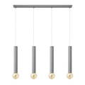 Chandelier on a string TUBA 4xE27/15W/230V grey