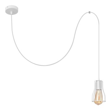 Chandelier on a string TUBE 1xE27/15W/230V white