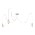 Chandelier on a string TUBE 3xE27/15W/230V spider white