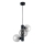 Chandelier on a string TUBE 3xE27/60W/230V black/clear