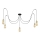 Chandelier on a string TUBE 5xE27/15W/230V spider black/gold