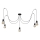 Chandelier on a string TUBE 5xE27/15W/230V spider black