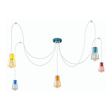Chandelier on a string TUBE 5xE27/20W/230V spider