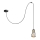 Chandelier on a string TUBE LONG 1xE27/15W/230V black/gold