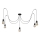 Chandelier on a string TUBE LONG 5xE27/10W/230V black