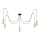 Chandelier on a string TUBE LONG 5xE27/15W/230V black/gold