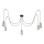 Chandelier on a string TUBE LONG 5xE27/15W/230V black/shiny chrome