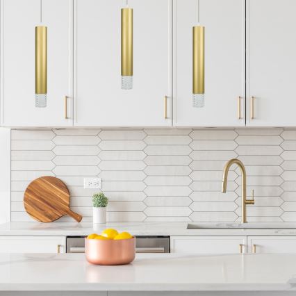 Chandelier on a string TUBI 1xGU10/8W/230V gold