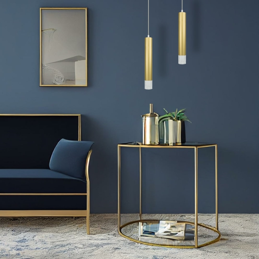 Chandelier on a string TUBI 1xGU10/8W/230V gold